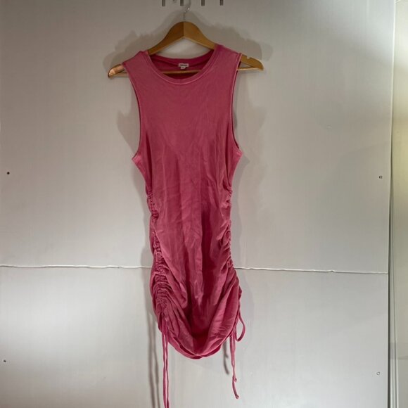 Garage Women's Pink Drawstring Dress- Sz L - Picture 1 of 3
